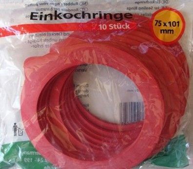 Einkochringe 75 x 101 mm Bügelglas - Einmachringe Einweckgummi 1 x 10 Stück