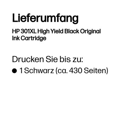 HP Tinte 301XL CH563EE Schwarz