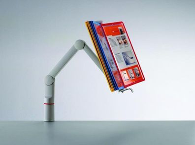Novus Sichttafelhalter ViewMaster-Fix lichtgrau, 2-teiliger Arm, Zwinge 1