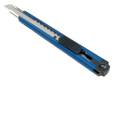 Dahle Basic Cutter mit Mehrklingenmesser feststellbar, 9 mm, blau/schwarz