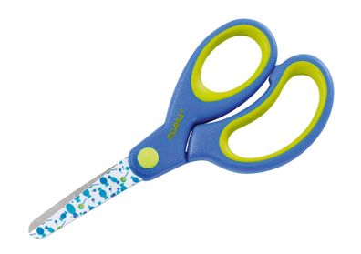 Dahle Bunte Kinderschere Kids rund 5 Zoll 13cm, blau Motiv: ollys, Rechtshand
