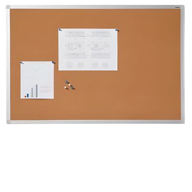 Dahle Korktafel 45 x 60 cm aus Naturkork, im Alu-Rahmen