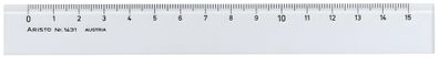 Aristo Lineal 15 cm mm-Teilung, glasklares Plexiglas