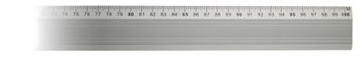 Aristo Alu-Lineal 100 cm mm-Teilung, Gummieinlage