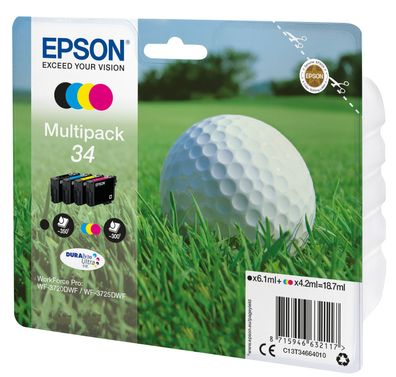 EPSON Tinte Multip. 1x6.2/3x4.2ml WF 3720/3725, 34