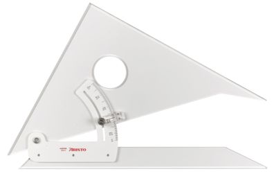 Aristo Stellwinkel 12 Zoll, Kathete 30 cm glasklar, Facette durchgehend