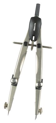 Aristo Studio Schnellverstellzirkel silber, 2 Gelenke, Minen