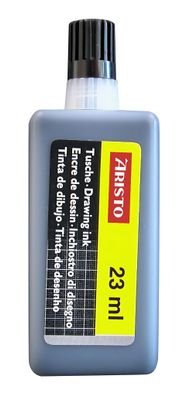 Aristo Zeichentusche 23 ml schwarz, hohe Deckkraft