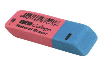 Aristo College Radierer BT 040 blau für Tinte, rot für Bleistift