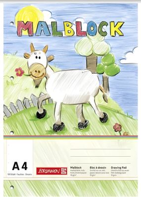 Brunnen Malblock A4 100 Blatt gelocht 104740701