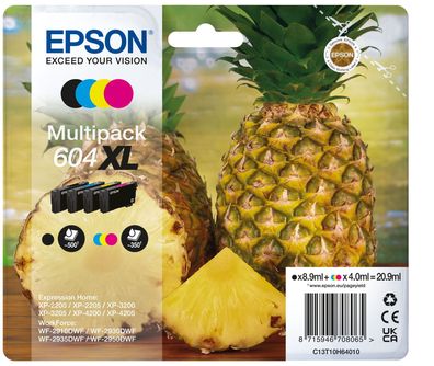 Epson Original 604XL Ananas Druckerpatronen - 4er Multipack (C13T10H64010)