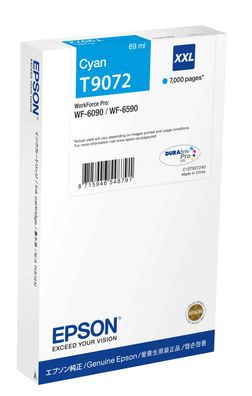 EPSON Tinte cyan 69.0ml WF Pro 6xxx, XXL