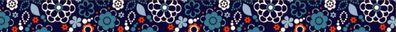 HEYDA Deko Tapes Mini Blumen jede Rolle 3 m x 12 mm Papier-Tapes blau