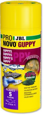 JBL ProNovo Guppy Flakes S 250ml Futter Flockenfutter für Lebendgebärende