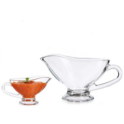 Sauciere Glas Soßenkanne Saucenkanne Sauce Schale mit Ausguß 300 ml