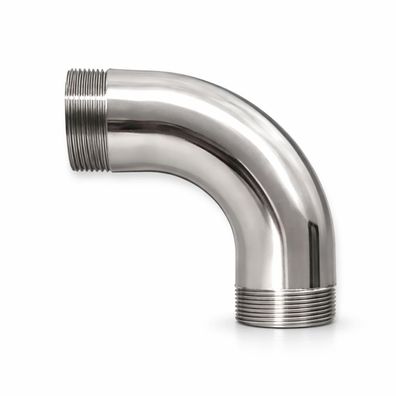 90° Edelstahl-Bogen AG/AG BSPP flachdichtend - ¾" bis 4", 16 bar / (Größe) 3/4" AG/A