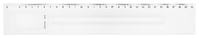 Aristo Lupenlineal 30 cm mm-Teilung, Fenster- und Zeilenlupe