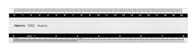 Aristo Alu-Lineal 20 cm mm-Teilung, mit Gummiauflage