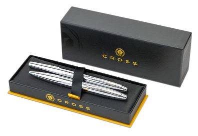 Cross Geschenkset Calais Glanz-Chrom, Kugelschreiber+Füller