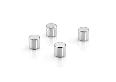 Dahle Megadym Kraftmagnet Cylinder 10 mm silber, 4 Stück im Karton