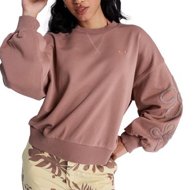 ROXY Women Crew Flower Song brownie