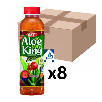 8er-Pack OKF Aloe Vera Getränk Granatapfel 500ml (inkl. 2€ EINWEG-Pfand)