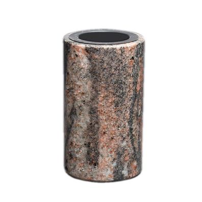 Grabvase Granit Himalaya poliert massive Friedhofsvase Grab Deko wetterfest Stein XL