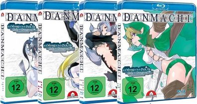 DanMachi - Staffel 1 - Gesamtausgabe - Bundle Vol.1-4 - Blu-Ray - NEU