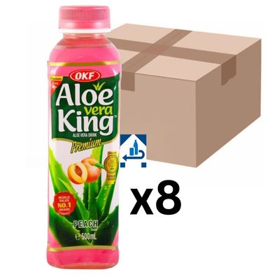 8er-Pack OKF Aloe Vera Getränk Pfirsich 500ml (inkl. 2€ EINWEG-Pfand)