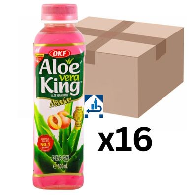 16er-Pack OKF Aloe Vera Getränk Pfirsich 500ml (inkl. 4€ EINWEG-Pfand)
