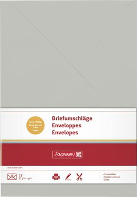 Brunnen Briefumschl. C5 grau 4003273669178