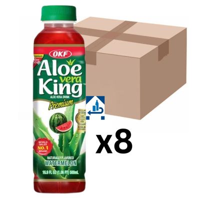 8er-Pack OKF Aloe Vera Getränk Wassermelone 500ml (inkl. 2€ EINWEG-Pfand)