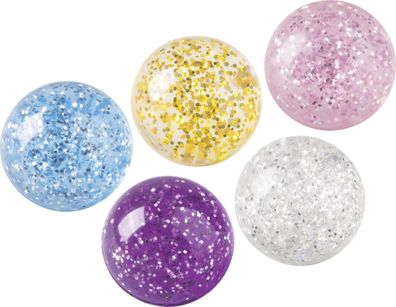 Brunnen Gummiball Flummi Glitter