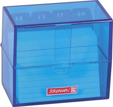 Brunnen Karteibox A8 gefüllt azur