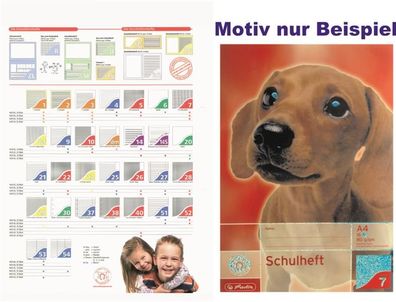 HLZ Schulheft A4 16 Bl Lineatur 26 kariert 5 x 5 mm