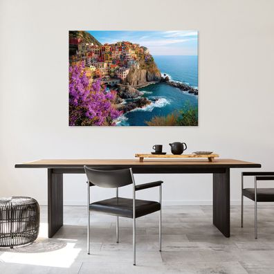 Leinwandbild Stadt Landschaft Ozean Leinwand Bilder Wanddeko Wohnzimmer Schlafzimmer