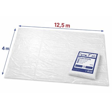 Abdeckfolie 4x12,5m Malerplane Schutzplane Allzweckfolie HDPE transparent
