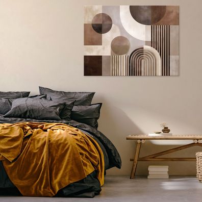 Leinwandbild Abstrakt Boho Beige Leinwand Bilder Wanddeko Wohnzimmer Schlafzimmer