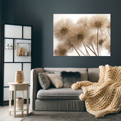 Leinwandbild Pusteblumen Blumen Boho Leinwand Bilder Wanddeko Wohnzimmer Schlafzimmer