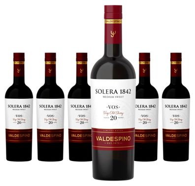 6 x Estevez Valdespino Sherry DOP Oloroso Solera 1842 0,5l
