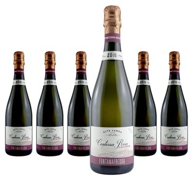 6 x Fontanafredda Contessa Rosa Alta Langa DOCG Brut Rosé – 2017