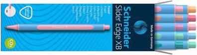 Schneider Kugelschreiber Slider Edge XB 10er Schachtel, Pastell sortiert