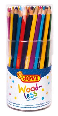 Jovi Wood-less Farbstifte ergonomic 84er Dose, farbig sortiert