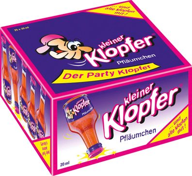 Kleiner Klopfer Pfläumchen Partyshot Likör 17 % vol. 25 x 20 ml