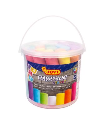 Jovi Straßenkreiden Classcolor STREET Eimer mit 21 Stück, farbig sortiert