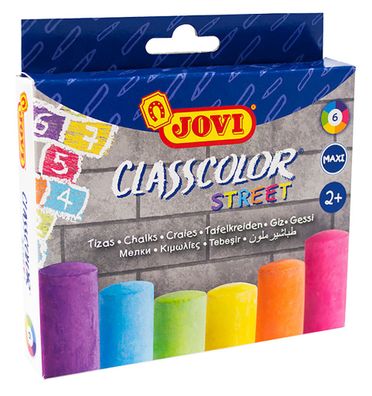 Jovi Tafelkreiden Classcolor STREET 6er Schachtel, farbig sortiert