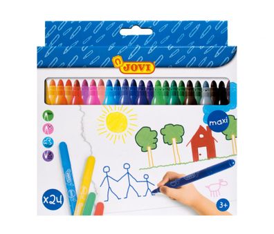 Jovi Faserschreiber maxi 24er Schachtel, farbig sortiert