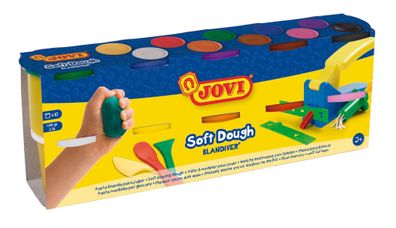 Jovi Soft Dough Blandiver Knetmasse 10er Schachtel, farbig sortiert
