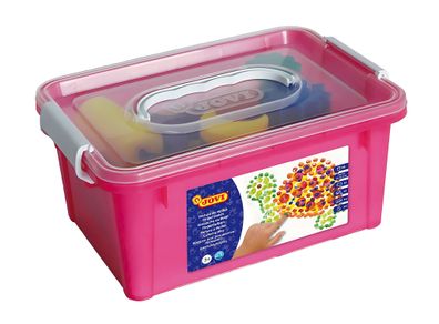 Jovi Fingerfarben Set Box mit 6 Farben und Zubehör