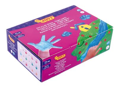 Jovi Fingerfarben 6er Schachtel, 125ml sortiert